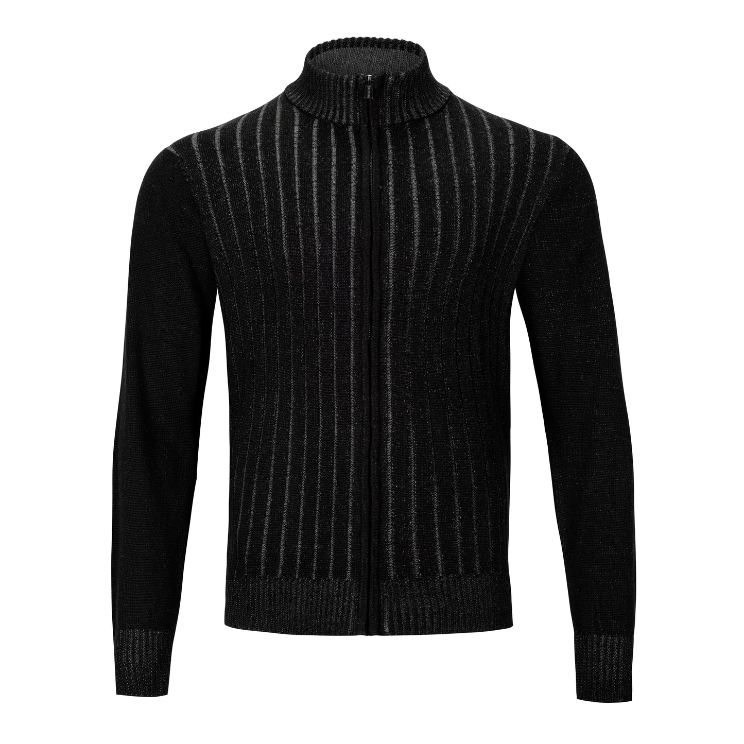 F/X FUSION PLAITED FULL ZIP SWEATER