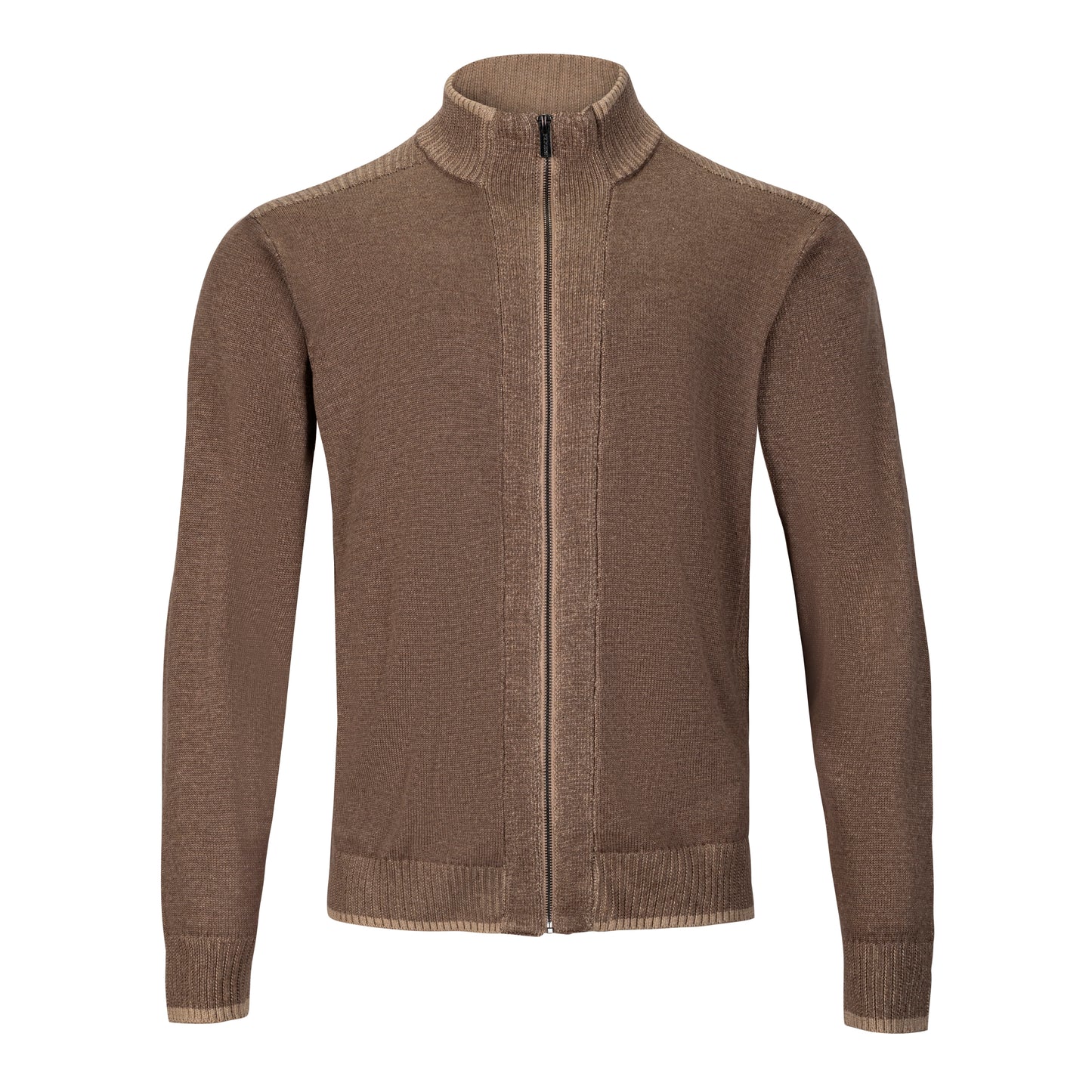 F/X FUSION PLAITED FULL ZIP SWEATER