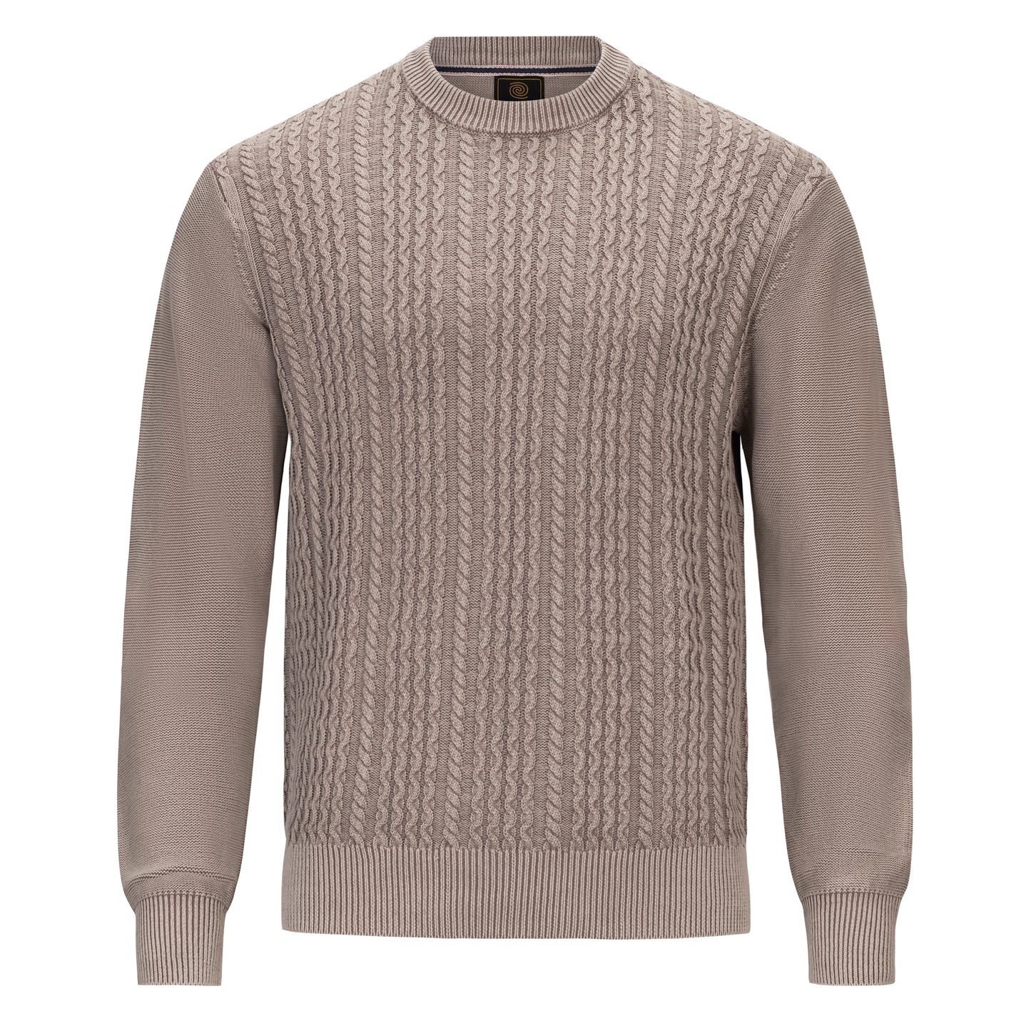 F/X FUSION COTTON SANDWASHED CABLE CREW NECK SWEATER (more colors)
