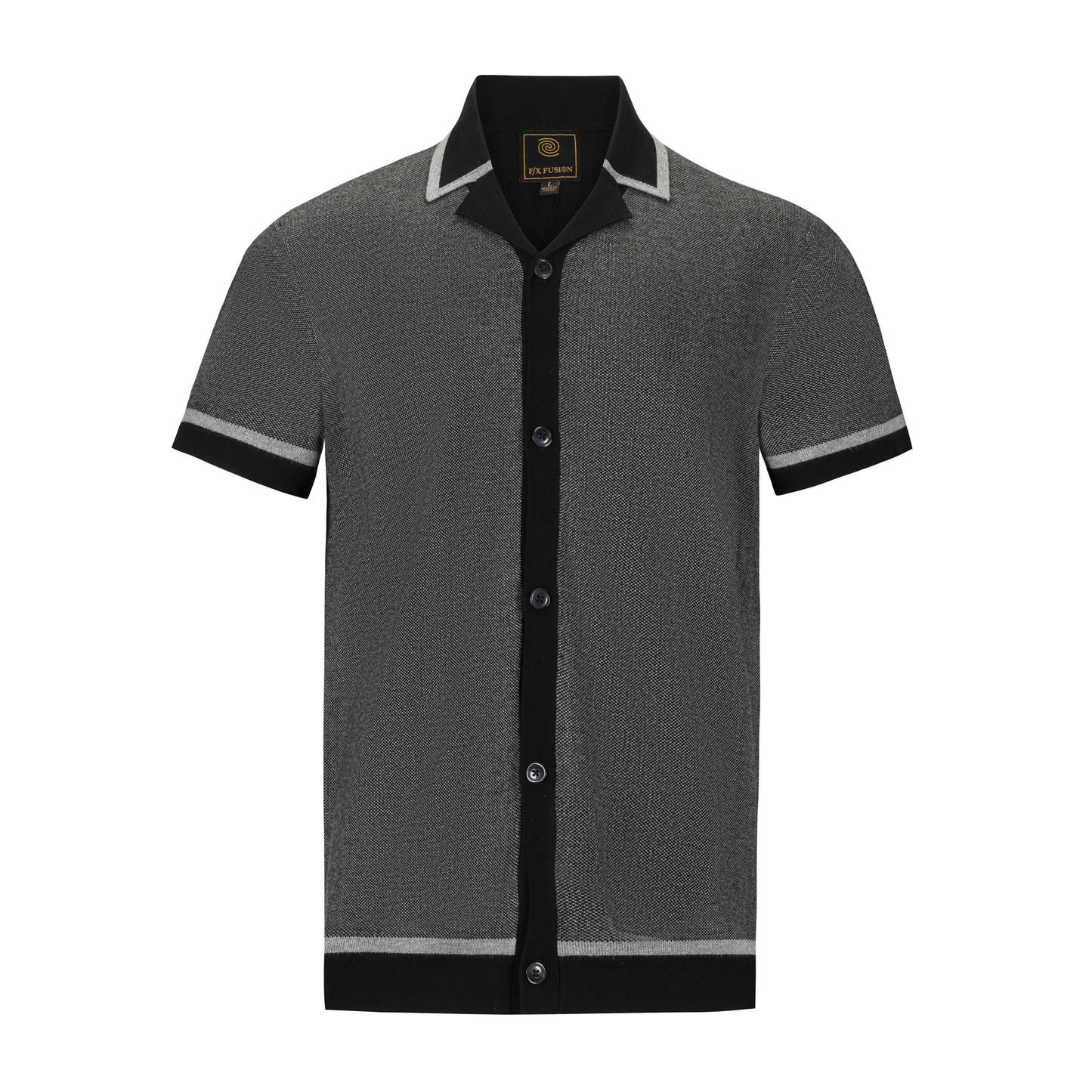 F/X FUSION SHORT SLEEVE FULL BUTTON BIRDSEYE POLO