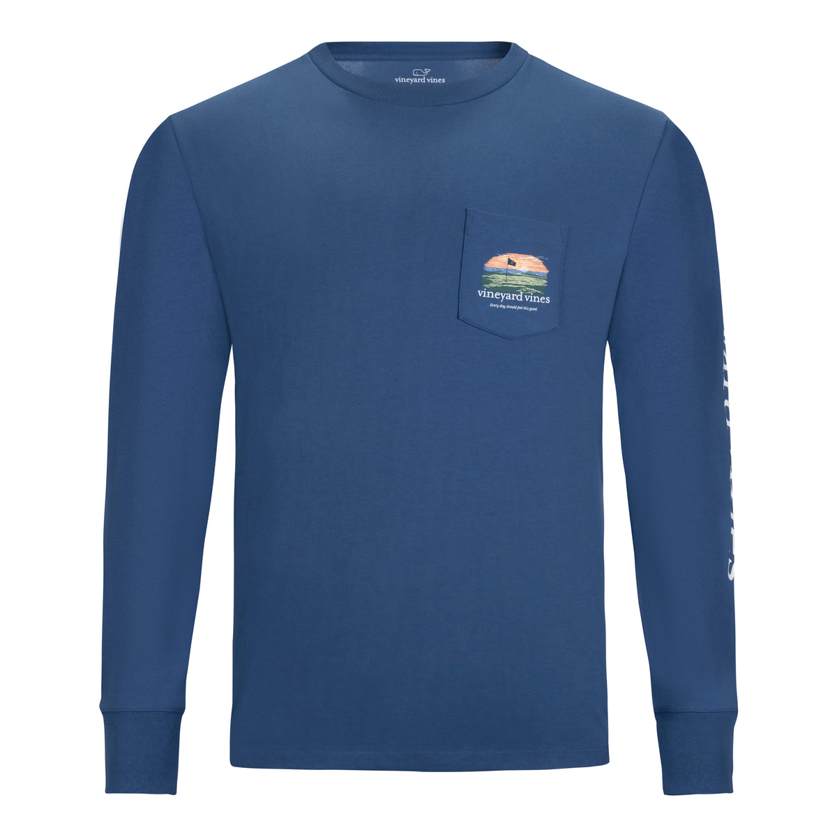 VINEYARD VINES OCEANFRONT GOLF LONG-SLEEVE POCKET TEE