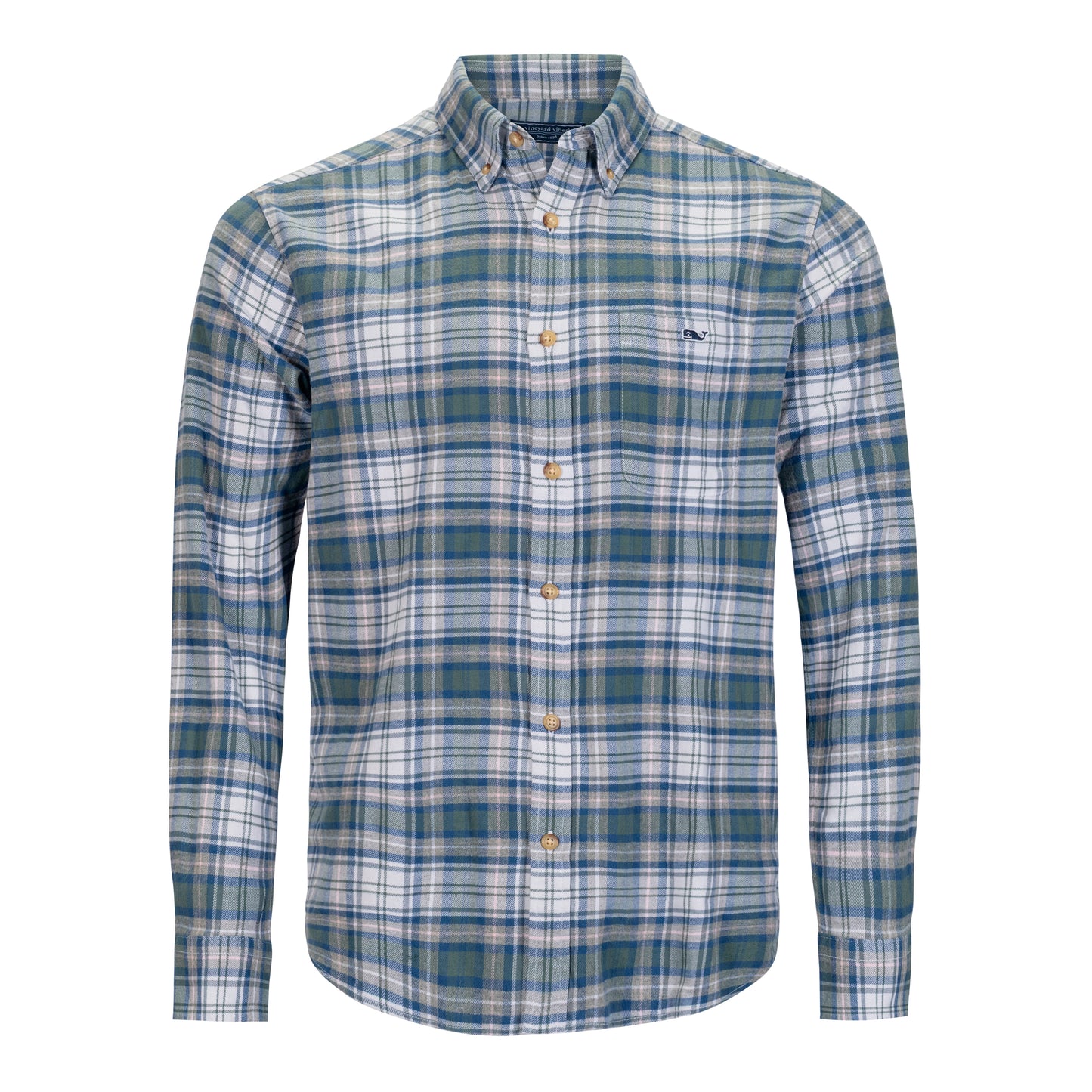 VINEYARD VINES GREAT POINT PLAID FLANNEL SHIRT