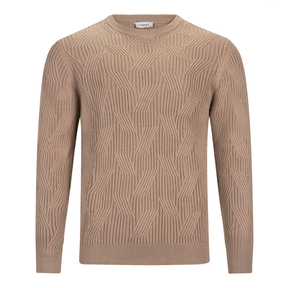 GARNET DIAMOND CREWNECK SWEATER