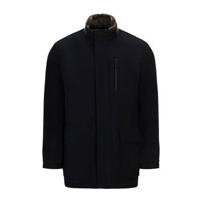 COLE HAAN PLUSH WOOL BLEND FAUX FUR LINED CAR COAT (more colors)