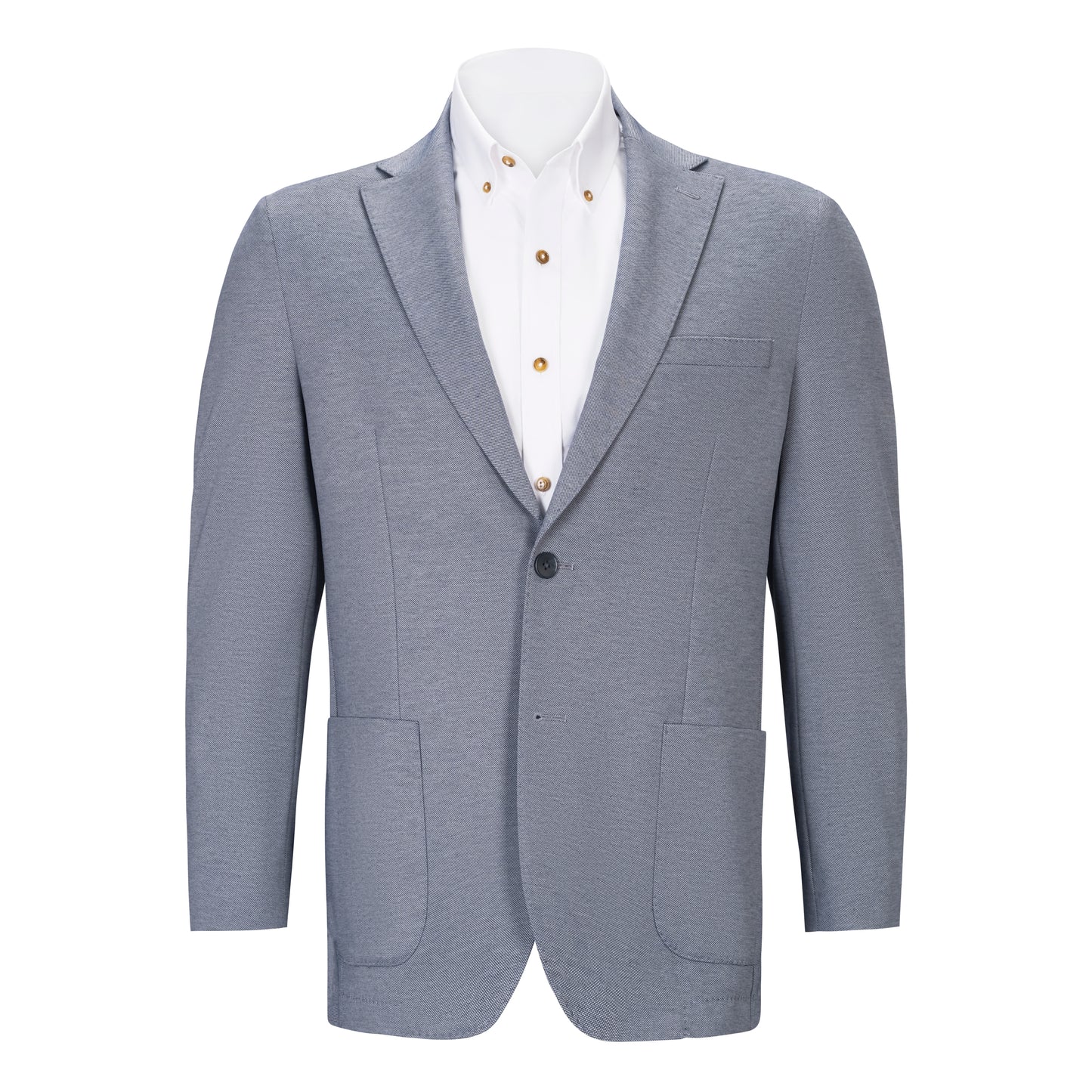 CALVIN KLEIN LIGHT BLUE PERFORMANCE KNIT PIQUE SPORTCOAT