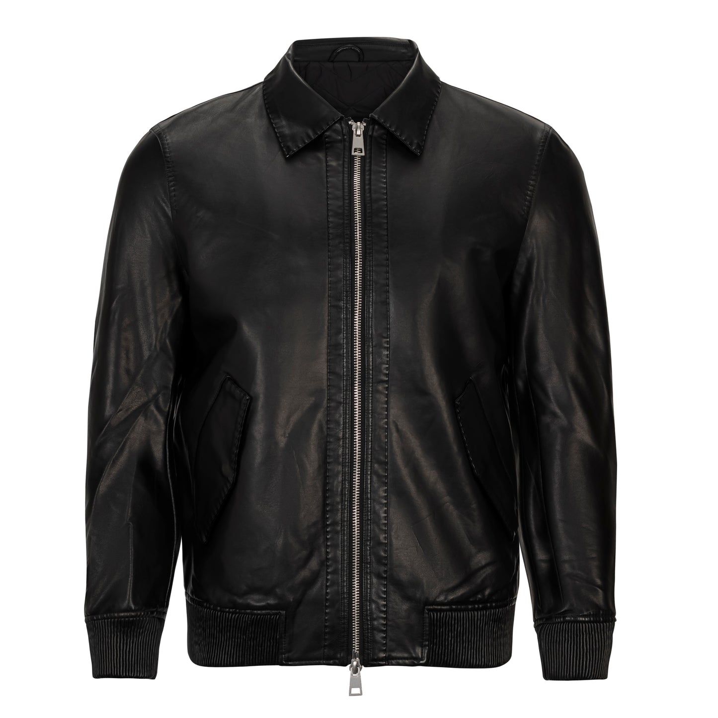 JOHNNY Q VEGAN LEATHER BOMBER JACKET (more colors)