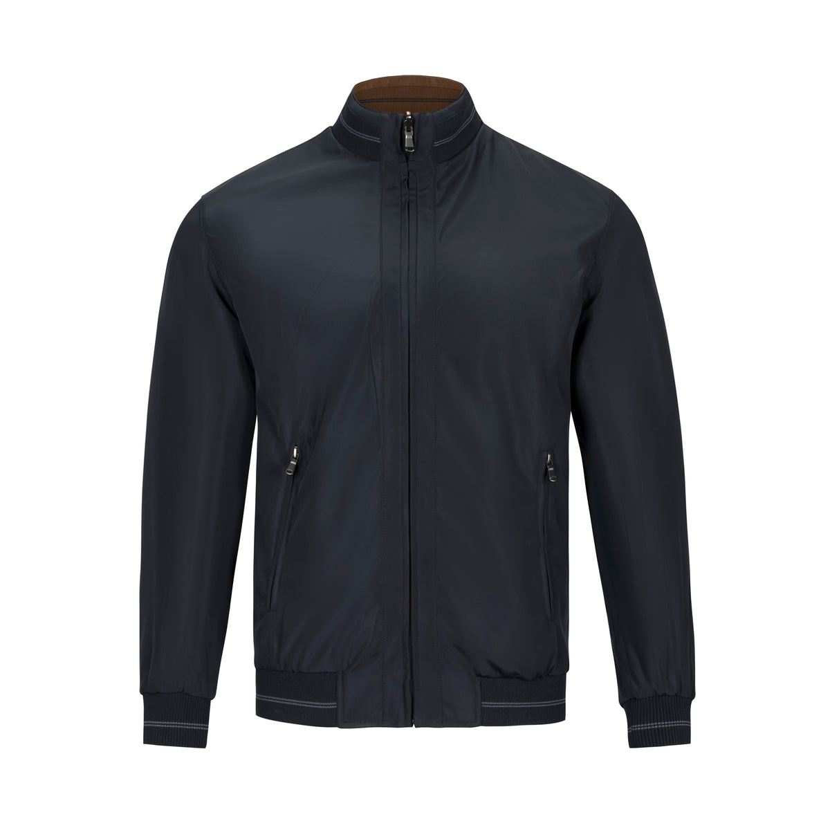 ENZO LUCAS REVERSIBLE FAUX-SUEDE BOMBER JACKET
