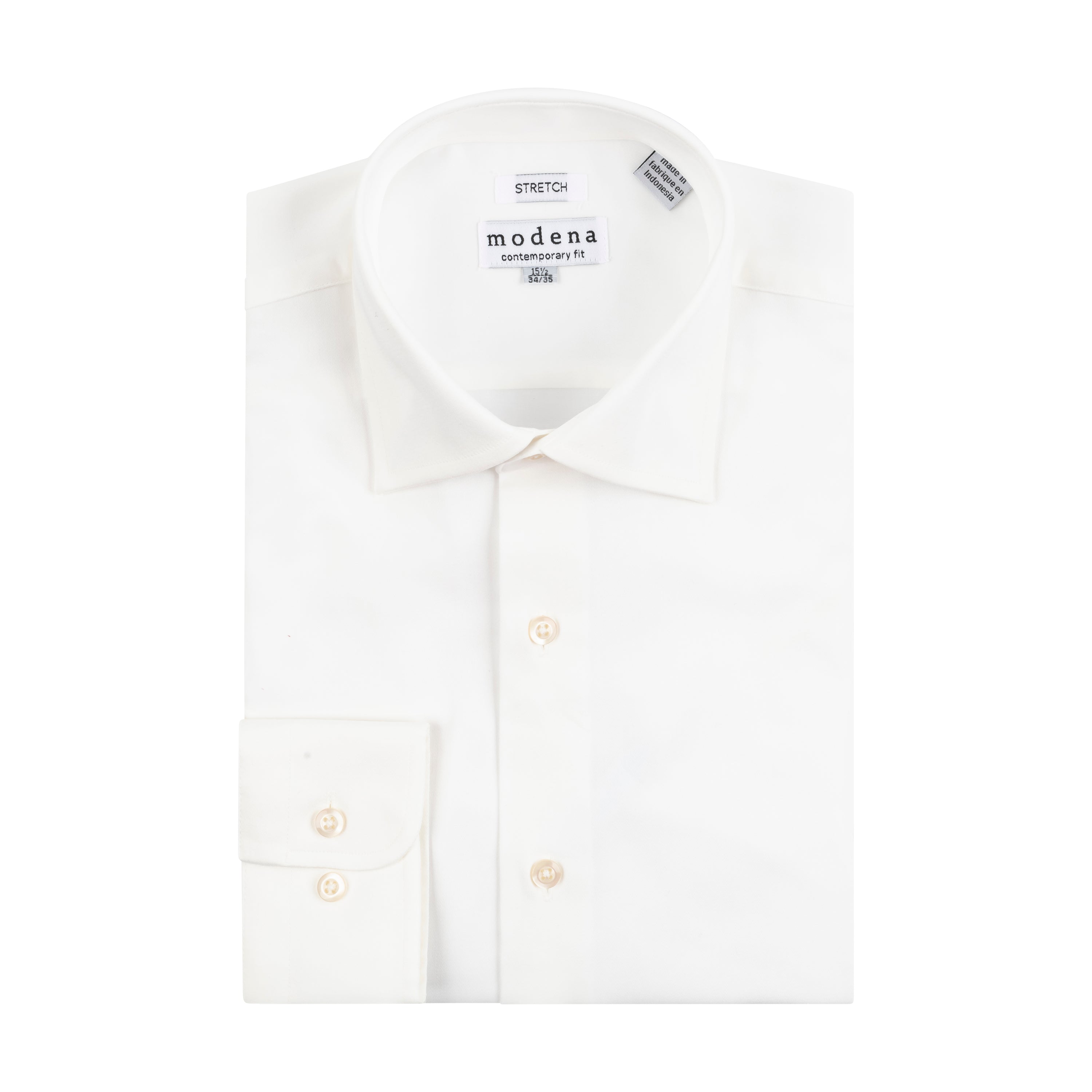 Modena Contemporary Fit Cotton Blend Sateen Dress Shirt, 15 34/35 / Navy Modena Contemporary Fit Cotton Blend Sateen Dress Shirt, 15 34/35 / Navy