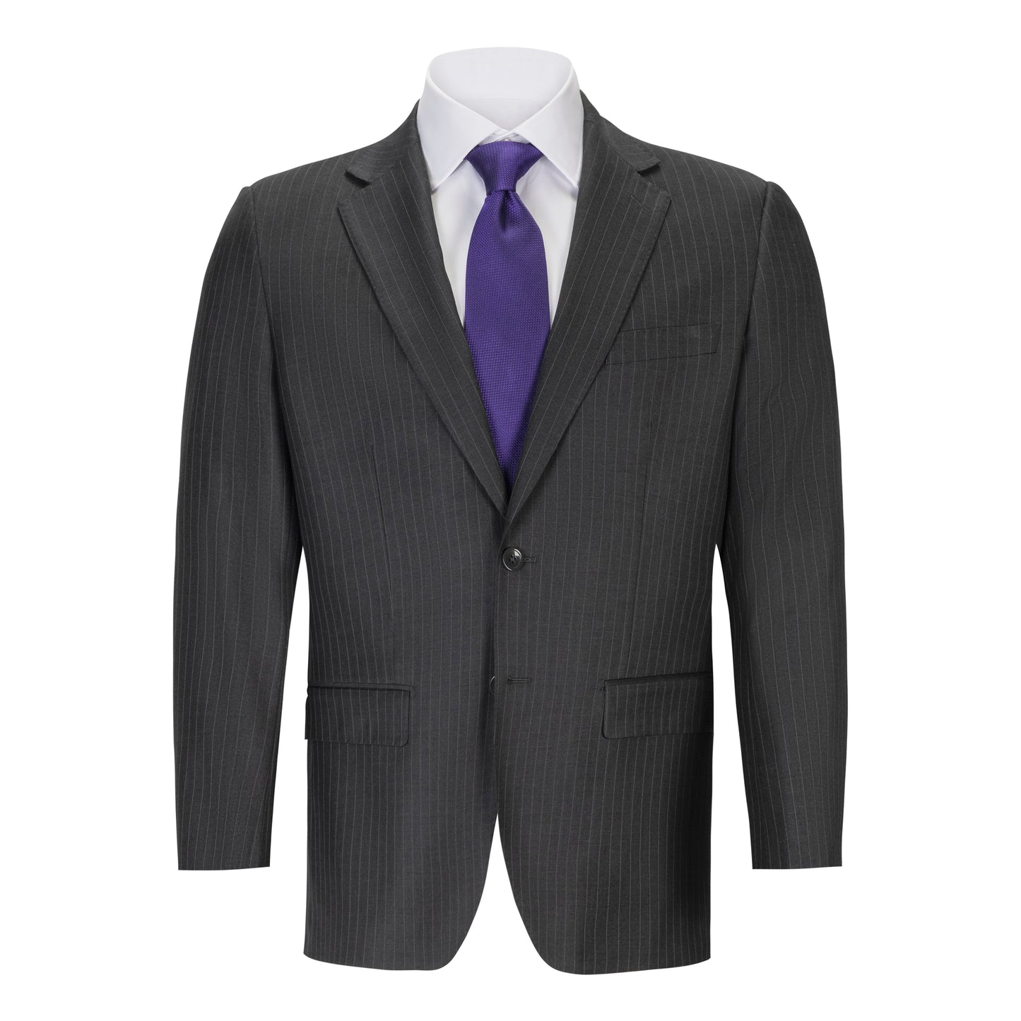 MAX DAVOLI CHARCOAL STRIPE SUIT