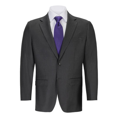 MAX DAVOLI CHARCOAL STRIPE SUIT