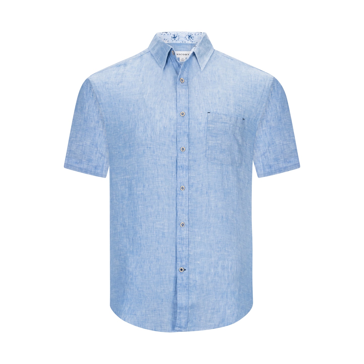 NICOBY LINEN BLEND SHORT SLEEVE SHIRT