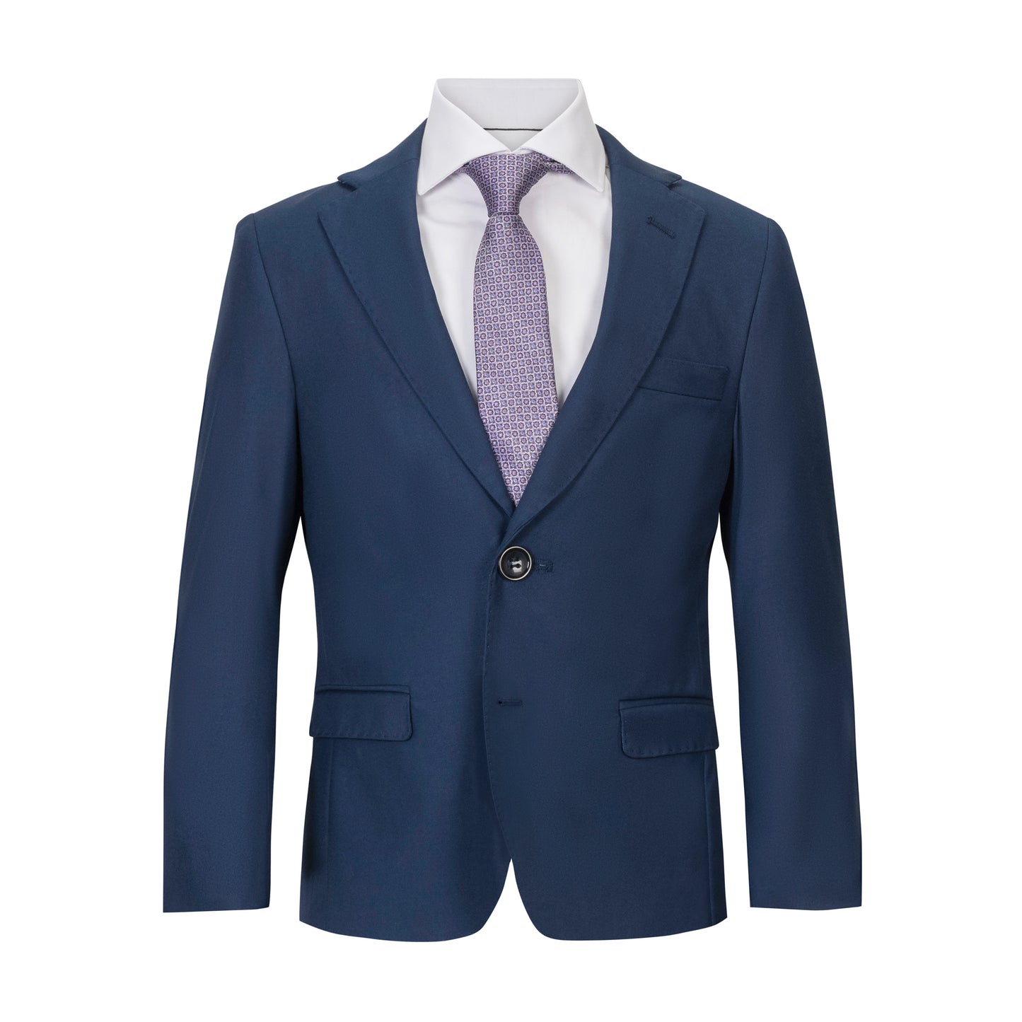 T.O. COLLECTION BOYS NEW BLUE SOLID SUIT