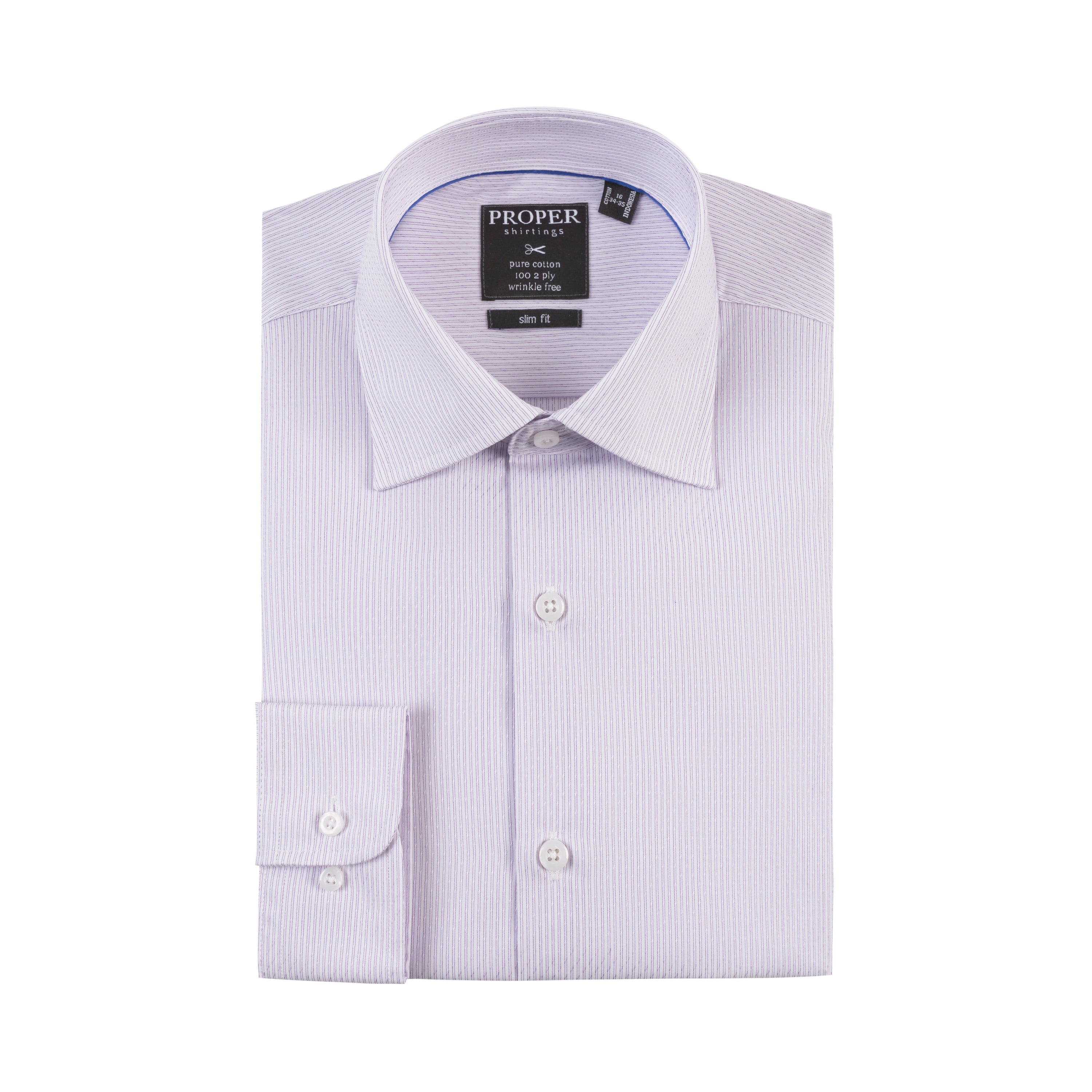 100 percent cotton dress shirts Proper Cotton Wrinkle-Free Slim Lilac Stripe Dress Shirt