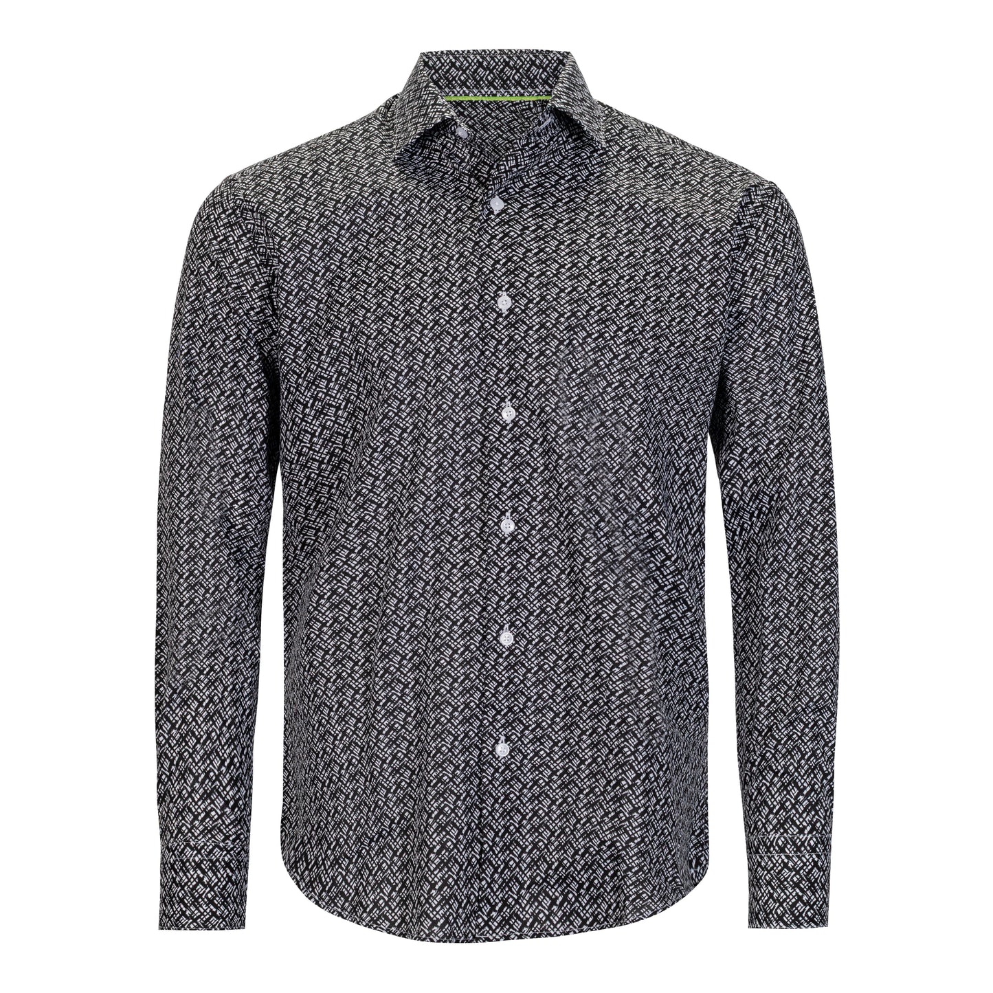 MASUTTO CROSSHATCH PRINT SHIRT