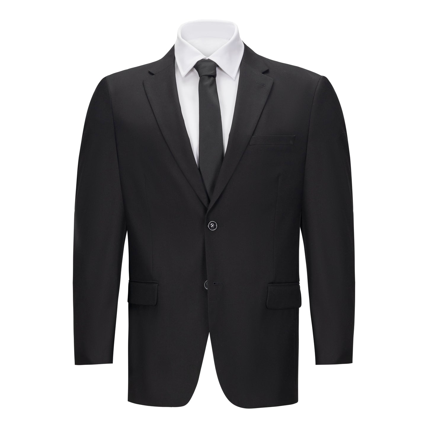 CARAVELLI VESTED BLACK SLIM FIT SUIT