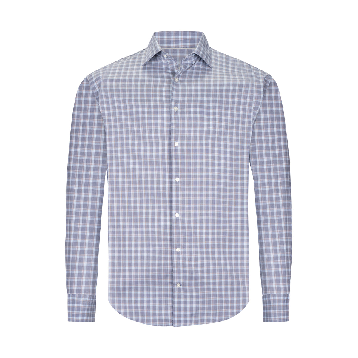 PETER MILLAR LINCOLN CROWN LITE NAVY COTTON-STRETCH PERFORMANCE DRESS SHIRT