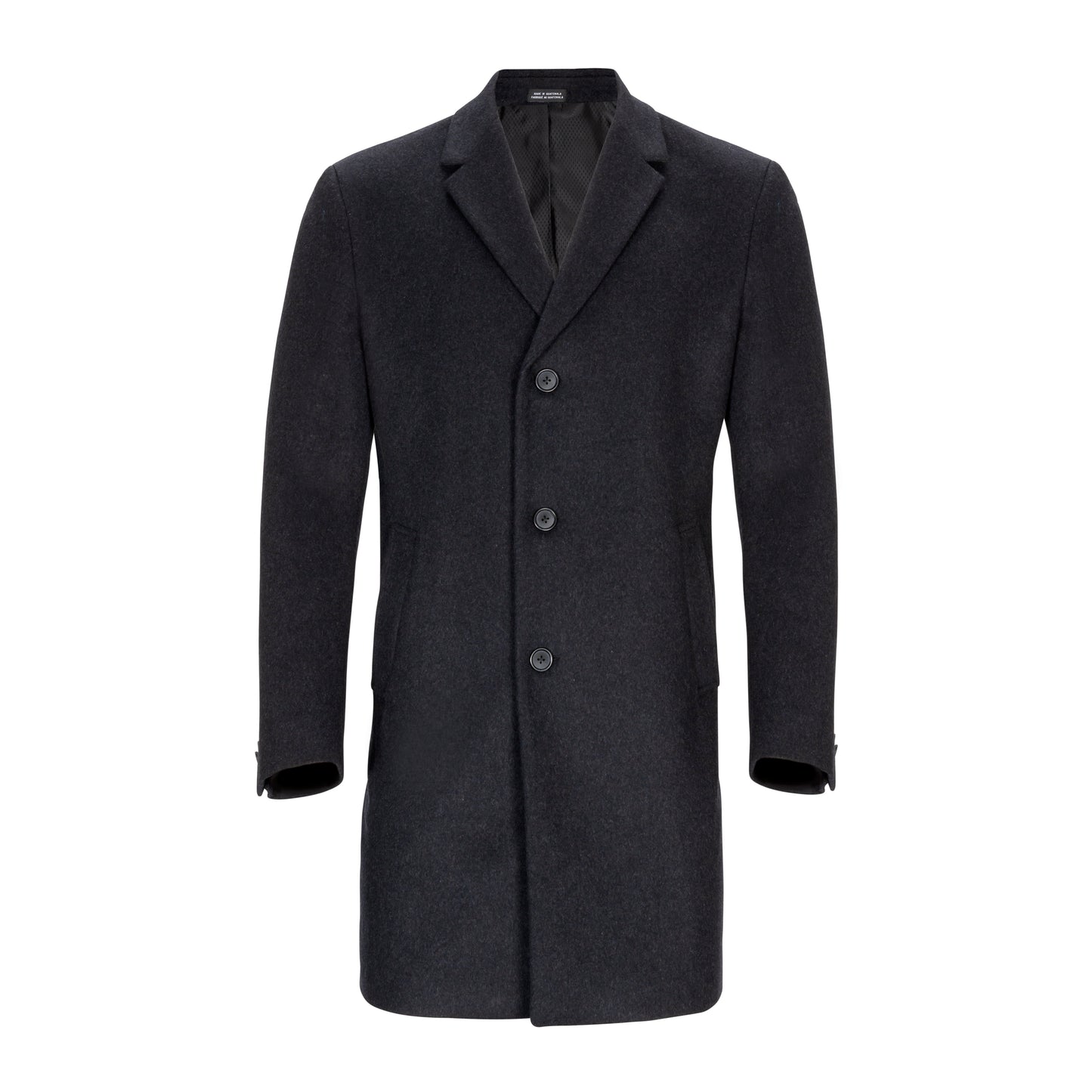 NAUTICA WOOL BLEND CHARCOAL TOPCOAT