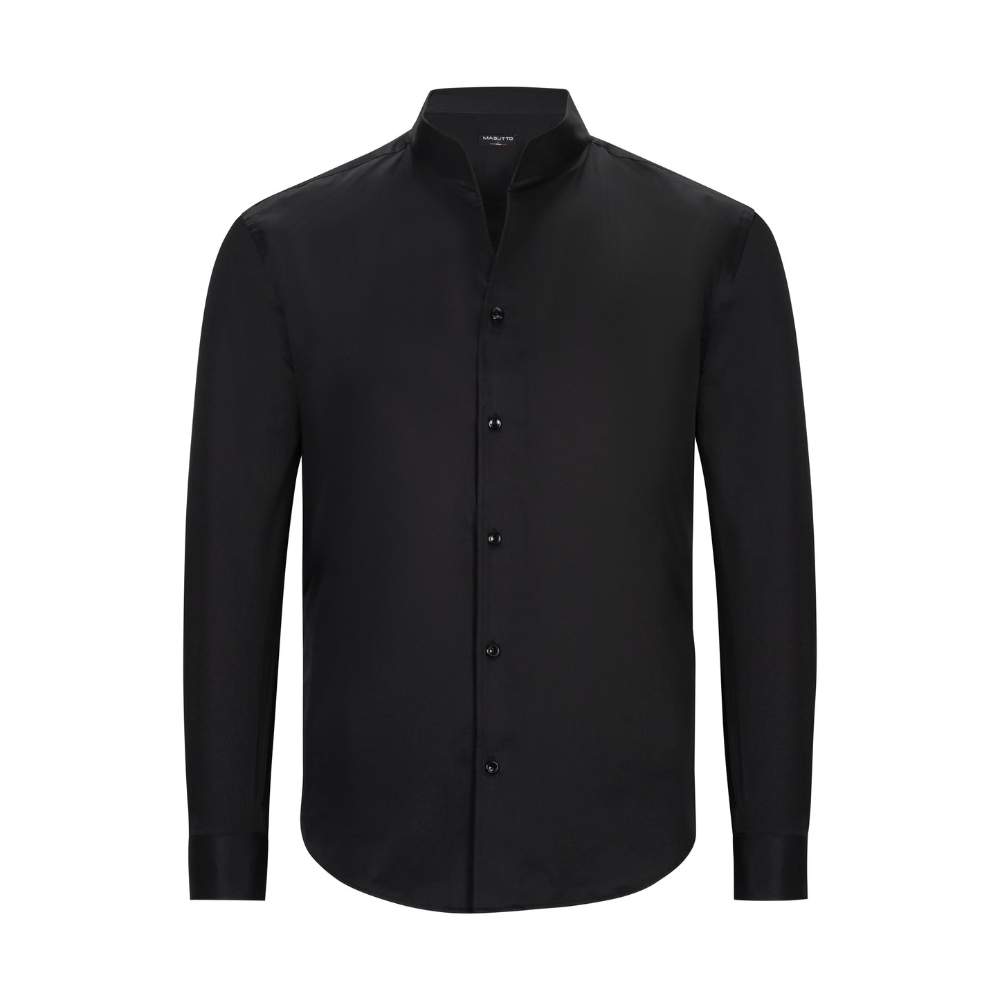 LUXURY BLACK STAND-UP COLLAR