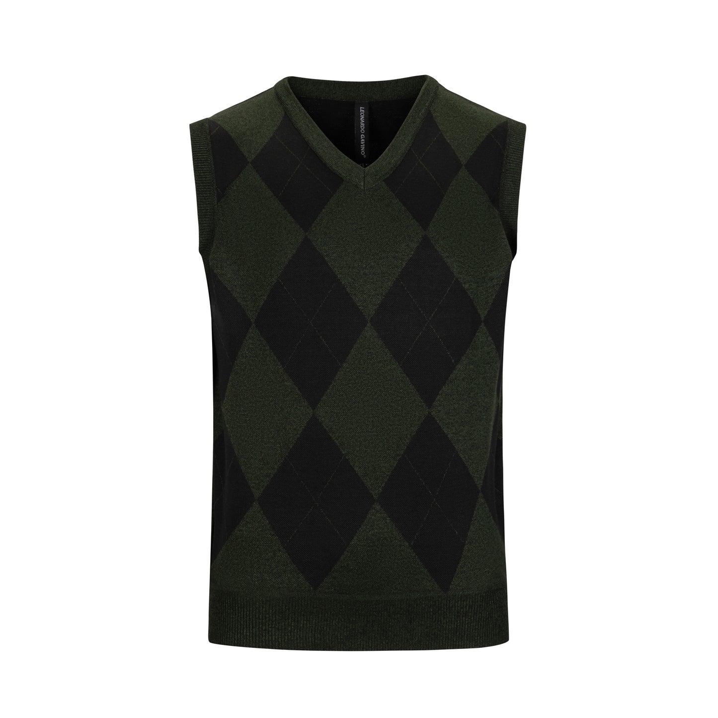 LEONARDO GAVINO ARGYLE V-NECK VEST (more colors)