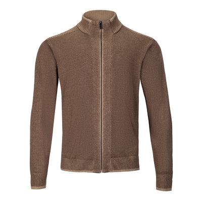 F/X FUSION PLAITED FULL ZIP SWEATER