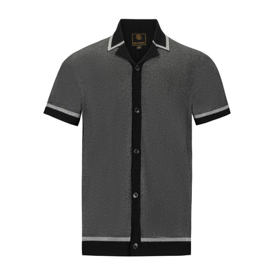 F/X FUSION SHORT SLEEVE FULL BUTTON BIRDSEYE POLO