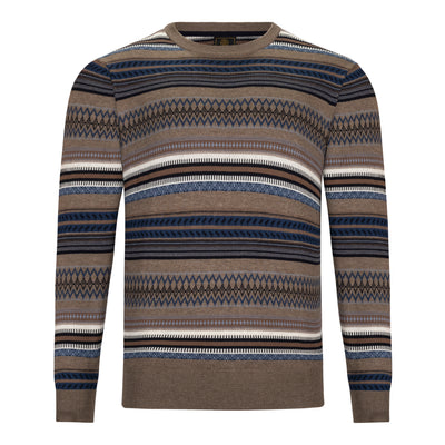 F/X FUSION STRIPE CREWNECK SWEATER