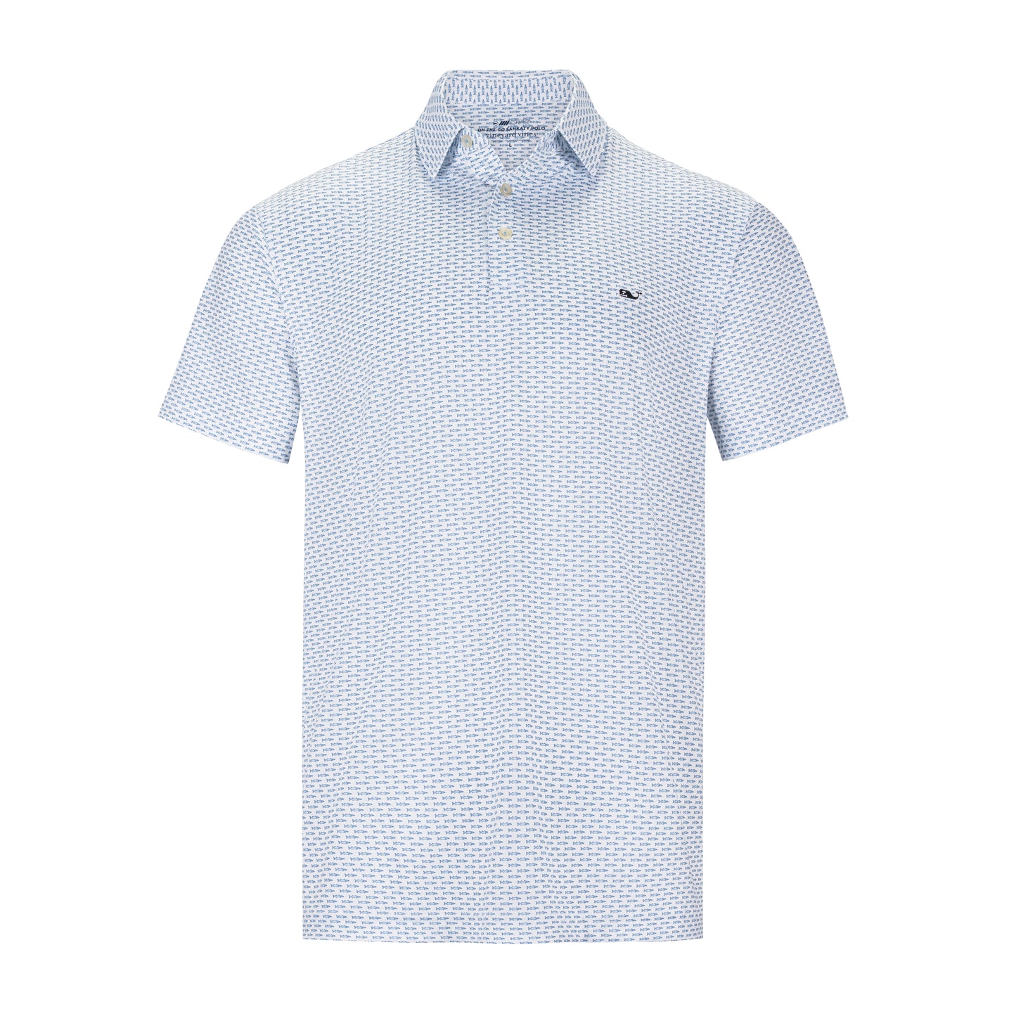 VINEYARD VINES BARRACUDA PRINT SANKATY PERFORMANCE POLO
