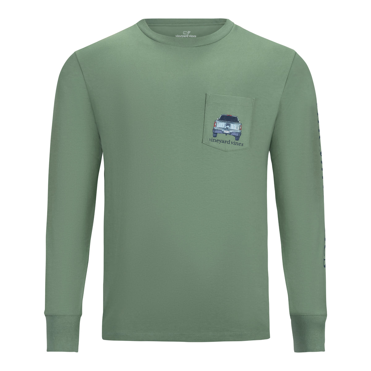 VINEYARD VINES PICK-UP TRUCK MARSH DOGS LONG-SLEEVE POCKET TEE