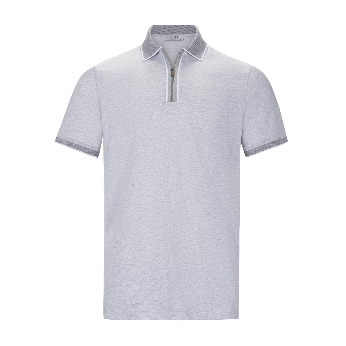 GARNET PLATINUM ZIP POLO
