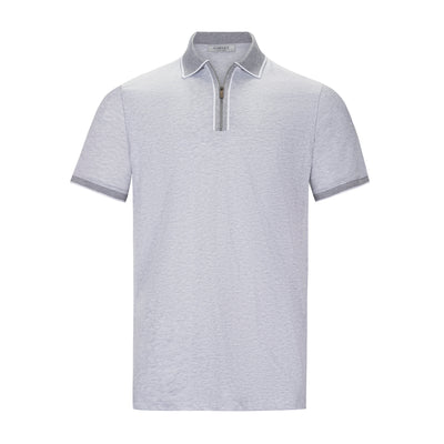 GARNET PLATINUM ZIP POLO