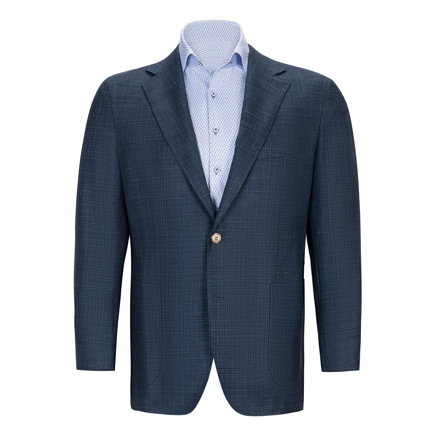WOOL-LINEN BLEND DARK BLUE SPORTCOAT