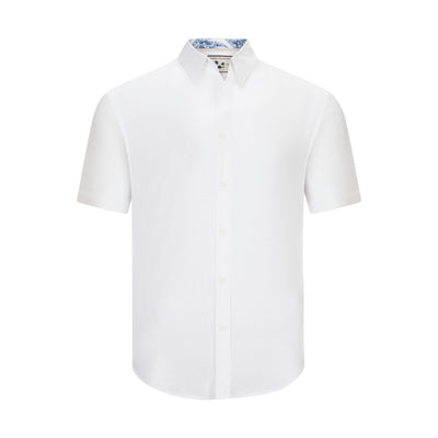 REPORT COLLECTION SHORT-SLEEVE LINEN SHIRT