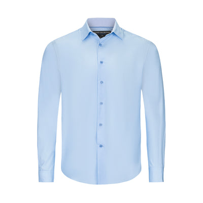 REPORT COLLECTION 4 WAY STRETCH HERRINGBONE PRINT SHIRT