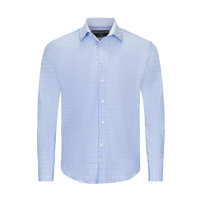 REPORT COLLECTION 4 WAY STRETCH GLEN PLAID SHIRT