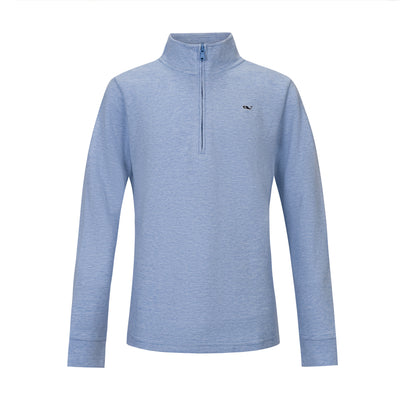 VINEYARD VINES BOYS LIGHT BLUE SALTWATER ¼ ZIP