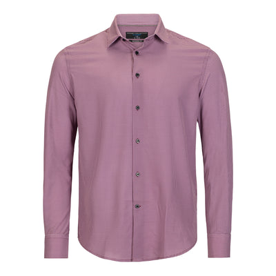 REPORT COLLECTION 4 WAY STRETCH MICRO HOUNDSTOOTH PRINT SHIRT