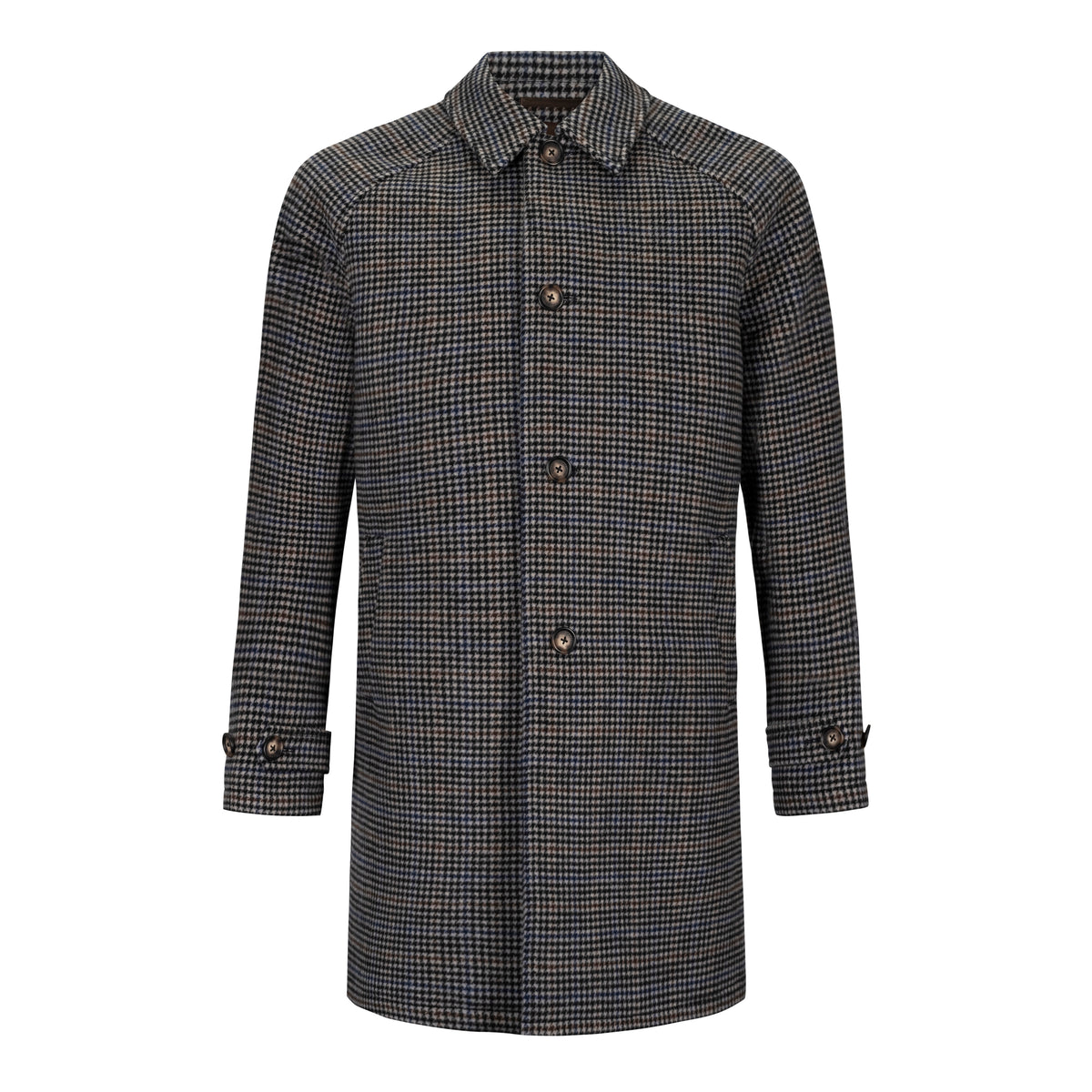 WOOL BLEND MINI HOUNDSTOOTH TOPCOAT