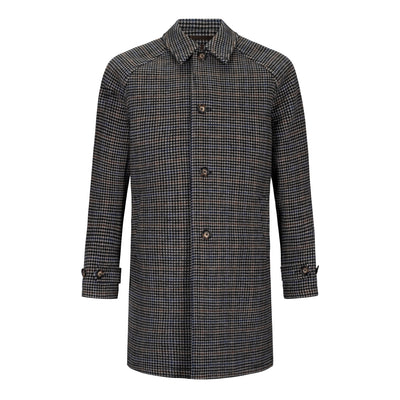 WOOL BLEND MINI HOUNDSTOOTH TOPCOAT