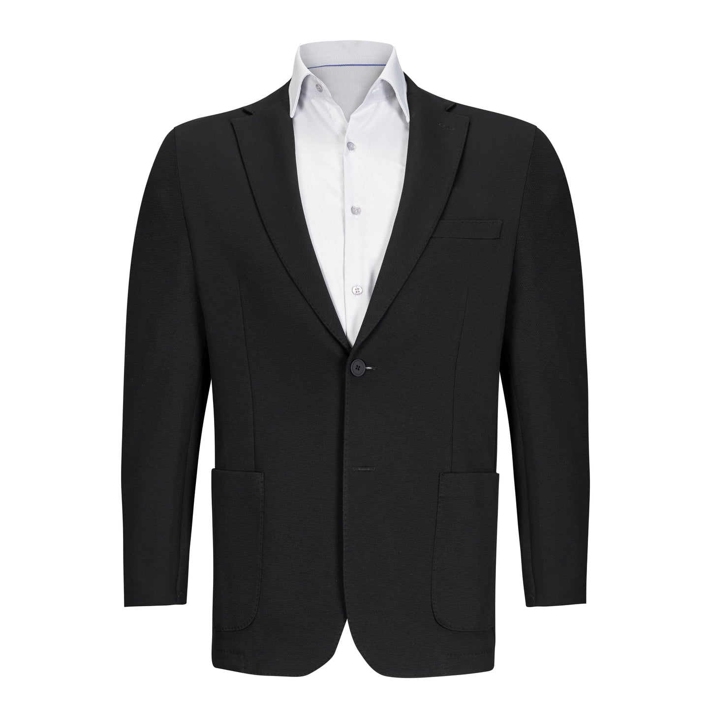 CALVIN KLEIN BLACK PERFORMANCE KNIT PIQUE SPORT COAT