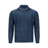 F/X FUSION CABLE KNIT SHAWL COLLAR SWEATER