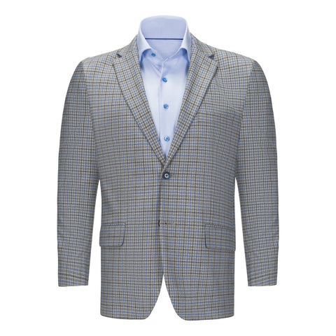 TOMMY HILFIGER LIGHT GREY AND BLUE CHECK SPORTCOAT