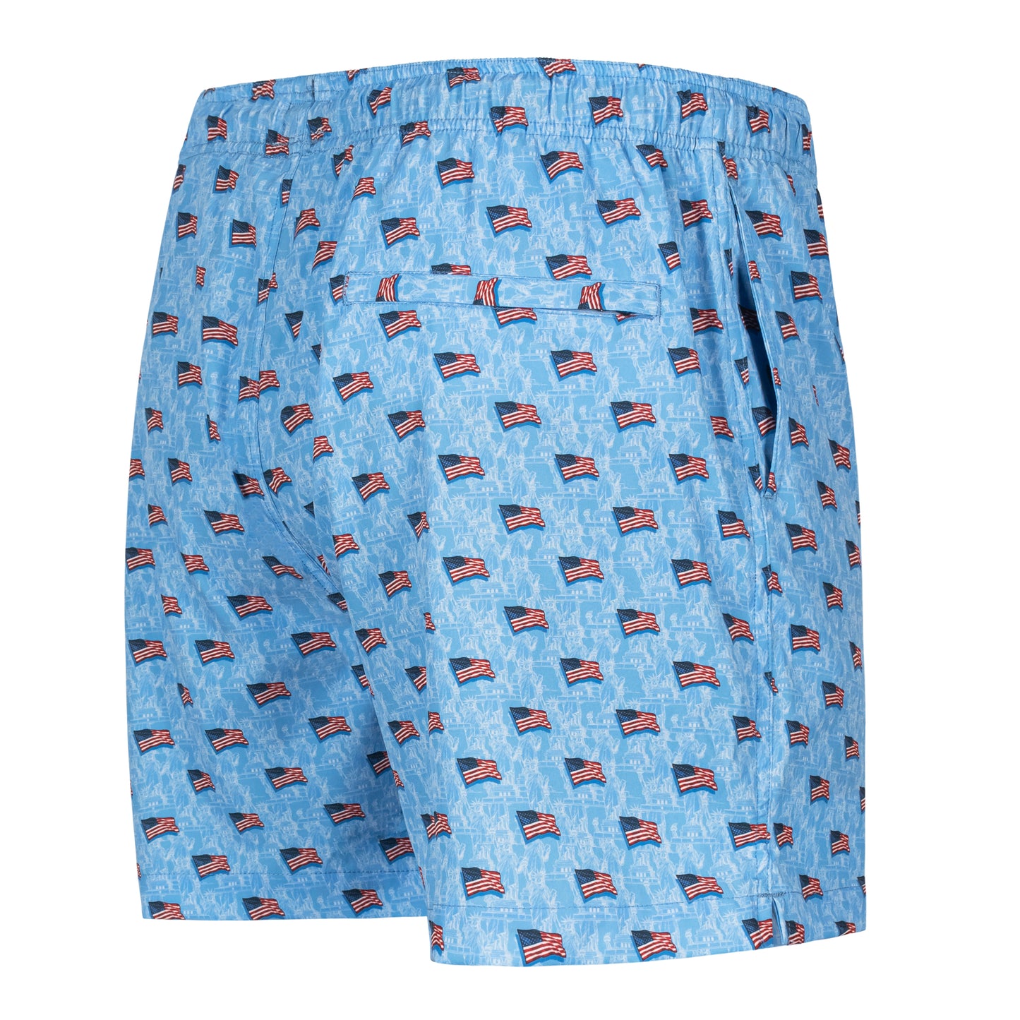 BUOY BOAT LIBERTY FLAG SWIM TRUNKS