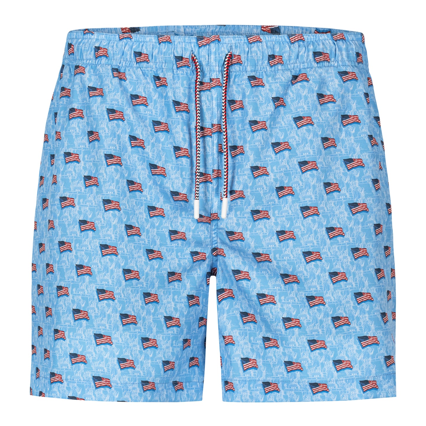 BUOY BOAT LIBERTY FLAG SWIM TRUNKS