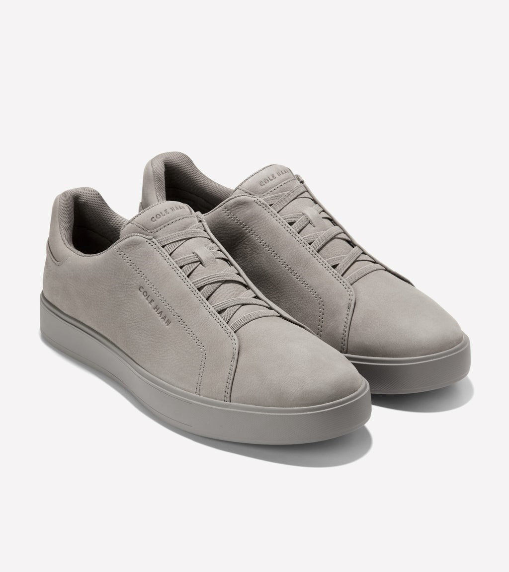 COLE HAAN GRANDPRO LUXE SLIP-ON SNEAKERS IN IRONSTONE