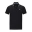 U.S. POLO SLIM FIT INTERLOCK TIPPED POLO IN BLACK