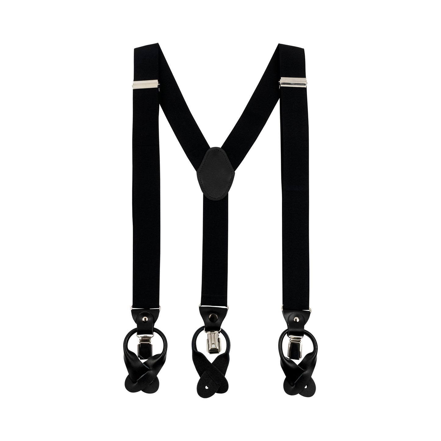 BRUNO PIATELLI BLACK SUSPENDERS