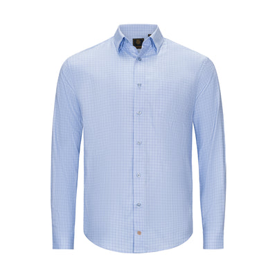 F/X FUSION COTTON WRINKLE FREE TEXTURED CHECK SHIRT