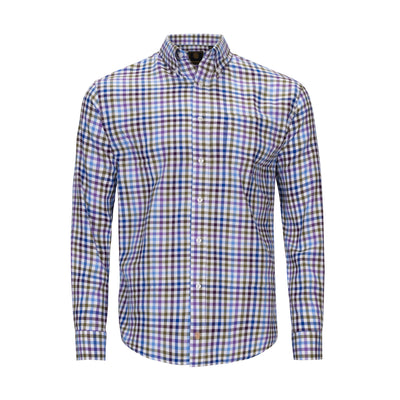 F/X FUSION COTTON WRINKLE FREE TWILL MULTI CHECK SHIRT