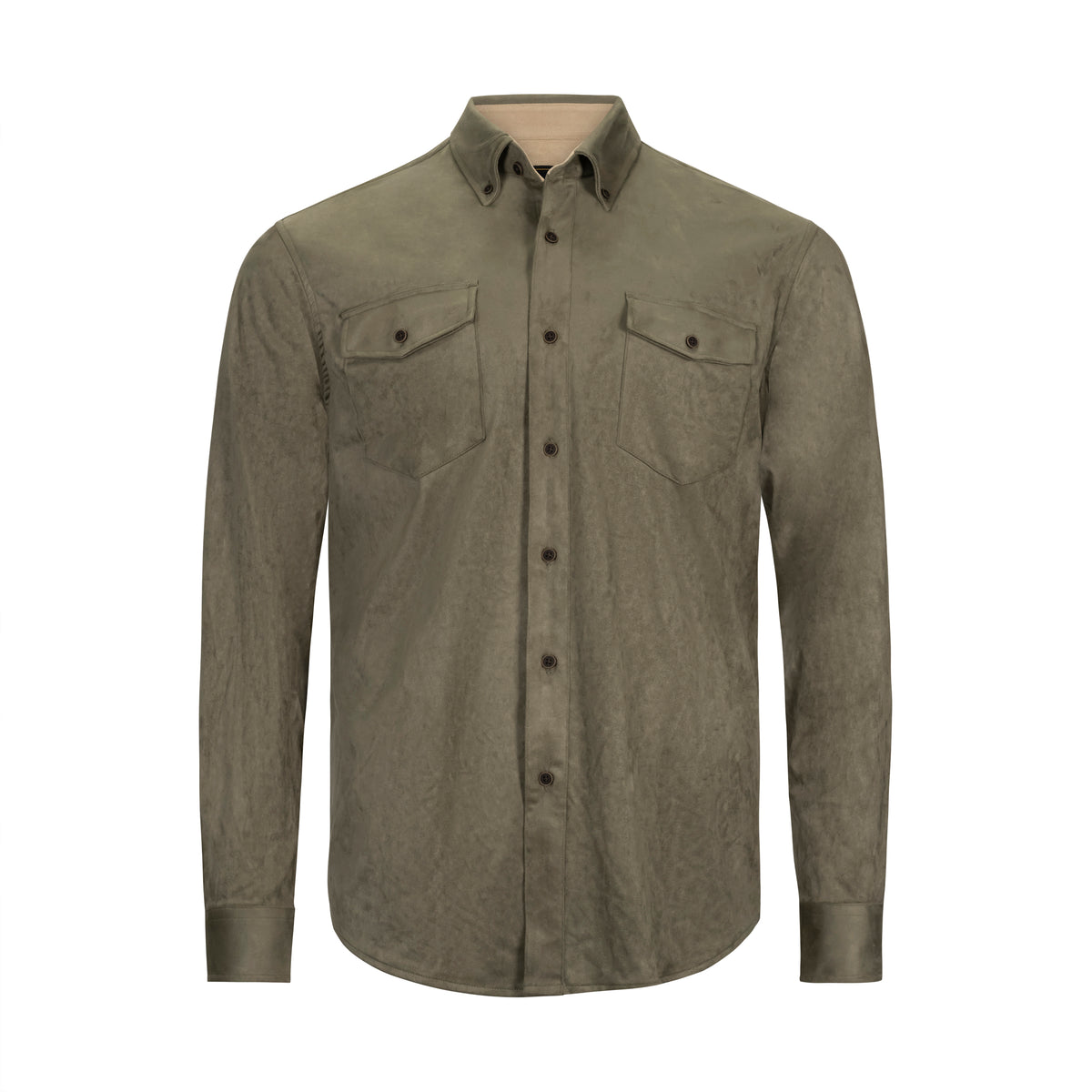 F/X FUSION MEN'S FAUX SUEDE BUTTON-DOWN SHIRT JACKET (more colors)