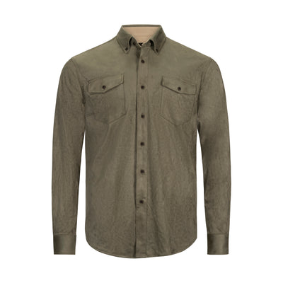 F/X FUSION MEN'S FAUX SUEDE BUTTON-DOWN SHIRT JACKET (more colors)